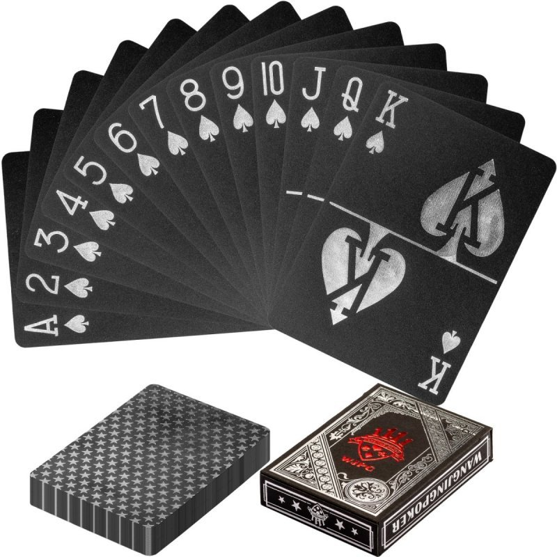 Poker Deck čierne/strieborné